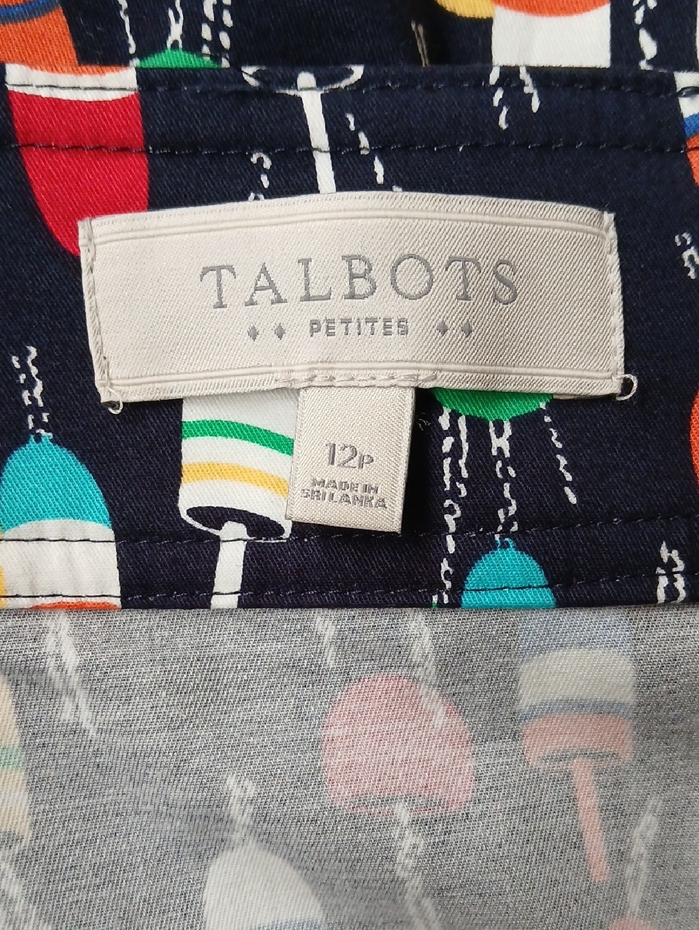 NWOT Talbots Nautical Print Skirt Sz 12 - Picture 7 of 7